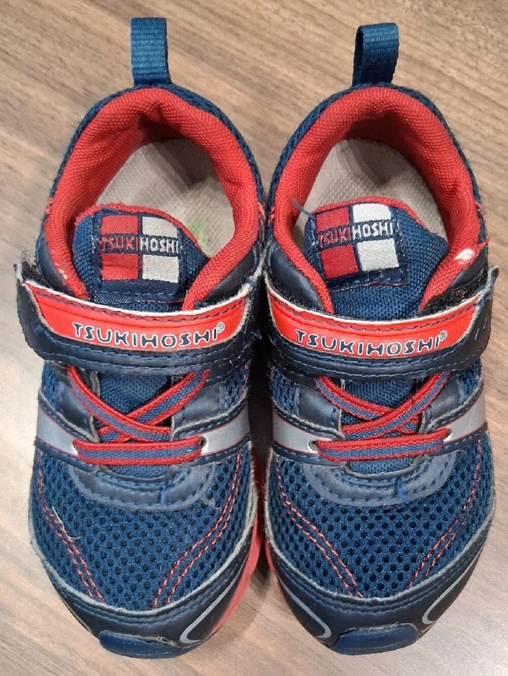 Kids Navy and Red Athletic Sneakers - Comfortable Everyday Play Shoes